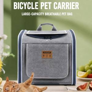 Foldable <b>Bike</b> <b>Dog</b> Carrier <b>Dog</b> <b>Basket</b> for <b>Bike</b> Soft-Sided <b>Dog</b> Carrier Safe and Easy for Small Medium Cats and <b>Dogs</b> Zippers window - Product Image 3