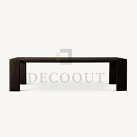 Decoout américain classique en bois massif meubles de restaurant longue table villa taille personnalisée vente directe d'usine