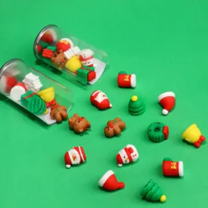 Gomma da cancellare natalizia per regalo per bambini gomma da cancellare tridimensionale di forma carina