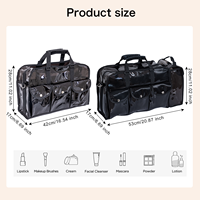 Grande capacité, sac transparent en vinyle durable avec poignée souple, trousse de maquillage tendance, plusieurs poches, motif bonbons, étui cosmétique de voyage