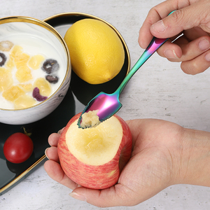 Cuillère à purée de fruits en acier inoxydable <span class=keywords><strong>pamplemousse</strong></span> dessert grattage alimentaire bon marché - Product Image 2