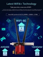 5374Mbps WIFI 6E PCI-E Kablosuz Ağ Kartı AX210 802.11AX 2.4G/5G/6Ghz 3 Bantlı PCI E WIFI 6 PCIE 2'si 1 Arada WIFI BT Adaptörü