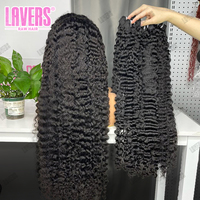 Wig Rambut Asli Brasil Burma 30 40 Inch, Model Deep Wave Curly, Lace Frontal 13X4 HD, Wig Rambut Manusia untuk Wanita Kulit Hitam