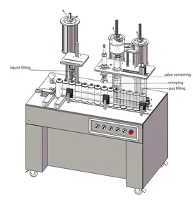 Çin'de yarı otomatik sprey boya yağlayıcı yağı aerosol dolum makinesi tedarikçisi