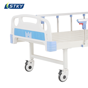 Letto Ospedaliero Manuale Standard <span class=keywords><strong>per</strong></span> <span class=keywords><strong>Pazienti</strong></span>, Letto Medico Singolo Piatto con Materasso, Sponda di Protezione e Tavolo da Pranzo <span class=keywords><strong>per</strong></span> Cliniche - Product Image 4