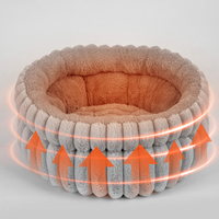 Maison et accessoires pour animaux de compagnie, lit pour chien et chat en plastique auto-chauffant pour l'hiver, nid douillet et confortable pour un sommeil profond