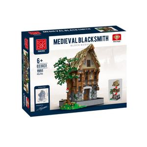 Mork 033031 1991 PCS Smithy Maison médiévale Vue de rue Kit de construction de modèles Jouets de construction Briques de construction - Product Image 5