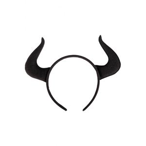 ที่คาดผมรูปปีศาจสีดำสำหรับเด็ก ทำจากโพลีโพรพิลีนและผ้าสีดำ - Product Image 1