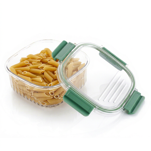 Rectangular <b>Food</b> <b>Storage</b> <b>Container</b> Clip-On Lid Airtight Freshness Preservation Kitchen Use <b>PET</b> Minimalist Design Luxury Foldable - Product Image 5