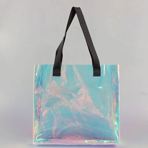 Sac de maquillage holographique en PVC laser, sac de maquillage arc-en-ciel scintillant, sac de voyage pour fille, sac fourre-tout transparent - Product Image 5