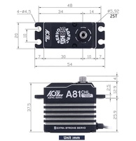 Servo Digital Programable STD A81CHL con Carcasa de Aluminio, Engranajes de Acero de 50 kg, Ultra Resistente, Núcleo HV sin Escobillas