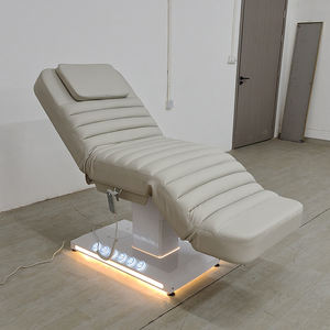 현대 화이트베이스 가죽 마사지 테이블 스파 베드 3 모터 전기 스파 화장품 얼굴 침대 LED 조명 - Product Image 3