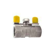 Vanne à boisseau sphérique monobloc en acier inoxydable, manuelle, OEM, 2 voies, filetage BSPT, poignée papillon, en acier inoxydable SS304/SS316, pour conduites chimiques - Meilleure vente