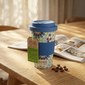 Custom Eco Reusable Coffee Cup Bamboo Fiber Melamine PLA RPET Travel <strong>Mug</strong> with Lid | OEM ODM Factory Direct Wholesale - Product Image 2