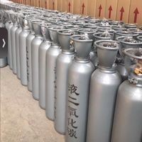 Cilindro de CO2 Plateado Personalizado de 8L con Asa, Botella Industrial sin Costuras de 15MPa