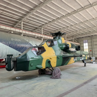 Modelo de Exhibición de Aeronave a Escala Grande Personalizado, Escultura de Helicóptero de Tamaño Real en Acero Inoxidable para Museo, Parque Temático o Exposición