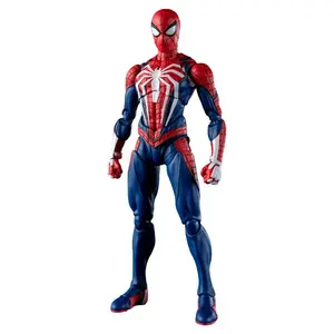 Pvc-Speelgoed Van Hoge Kwaliteit Actie En Speelgoedrobot Sluitende Voice Control Wraak Alliantie Spider Peter Parker Stalen Helm Anime Figuren