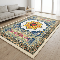 Maschinell Bedruckter Nylon-Teppich Großer Wohnzimmerteppich mit Blumenmuster Hohe Qualität Großhandelspreis