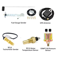 Kit de jauges de rechange de qualité supérieure 85mm 52mm, 6 jauges, comprenant tachymètre 8000 tr/min, indicateur de température de l'eau, voltmètre, compteur de vitesse 120 MPH avec capteur