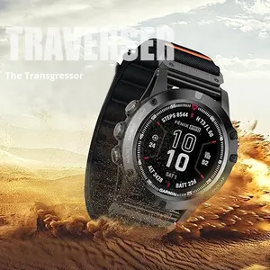 Correa de reloj inteligente de nailon para deportes al aire libre Lionorm para Fenix8/7X/7, accesorios, correa de bucle de gancho en S ajustable para correa de reloj <span class=keywords><strong>Garmin</strong></span> - Product Image 5