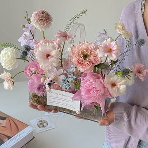 Giỏ Hoa Có Tay Cầm Giỏ Nhựa Đựng Đồ OEM Giỏ Hoa <span class=keywords><strong>Acrylic</strong></span> Chất Liệu Sinh Thái Trong Suốt Đặc Trưng - Product Image 5