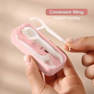 Boîte de rangement portable pour cure-dents et fil dentaire réutilisable, distributeur automatique de fil dentaire - Product Image 3