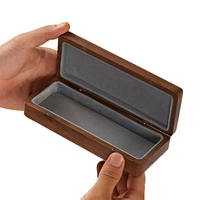 Étui à lunettes en bois massif, boîte à lunettes rétro créative en noyer noir, portable, pour hommes et femmes, boîte de rangement pour lunettes de myopie, lunettes de vue