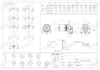 Connecteur M12 femelle à 90 degrés pour PCB, prise à aiguille courbée 8 broches, codage A, en métal, à angle droit, avec vis