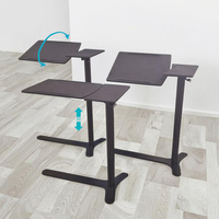 Table de lit mobile moderne pour hôpital, réglable en hauteur, en métal, avec plateau inclinable, pour ordinateur portable, bureau à domicile, salon