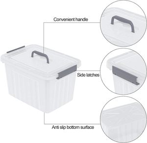 Cao Cấp Rõ Ràng Lưu Trữ Hộp Tổ Chức Mạnh Mẽ Nhựa Bin Với Bánh Xe Cho Quần Áo Và Linh Tinh Các Mặt Hàng Hộp Lưu Trữ - Product Image 3