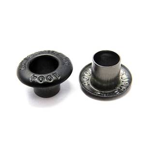 Ojetes de Metal Negro Repujados con Logotipo Personalizado para Zapatos, Prendas, Bolsos, Artesanías de Cuero y Equipos para Exteriores - Product Image 2
