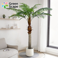 Palmier artificiel hautement réaliste, plante Cycas, arbre décoratif en pot pour la décoration intérieure de studio, hall d'entrée et maison