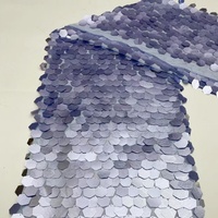 Tissu en maille extensible style TikTok Dubaï, tissu en dentelle à paillettes holographiques hexagonales de 60 mm pour robe de soirée de mariage