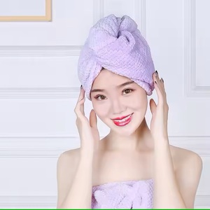 Luxury Microfiber <b>Hair</b> <b>Towel</b> Fast Drying Curling <b>Hair</b> Turban Super Absorbent Elastic Head <b>Wrap</b> for Wet <b>Hair</b> Cap Soft Cleaning - Product Image 5