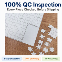 Puzzle Sublimasi Desain Cetak Kustom 500 Potong, Kertas Jigsaw Kosong yang Dapat Dicetak, Puzzle Karton
