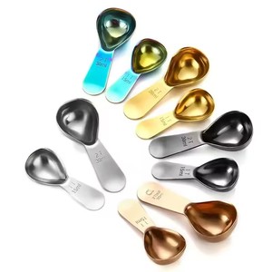 Edelstahl-Kafeffisch-Set 1&2 Esslöffel 15ml 30ml präzise messende Löffel für Kaffee - Product Image 1