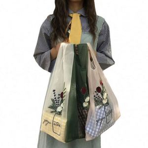 Bolsa de Compras de Organza con Logotipo Personalizado, con Diseño Floral, Promocional, Duradera, de Encaje, Lujosa, Suave y Ligera para Mujer - Product Image 6