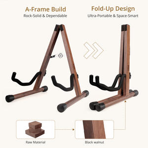 Supporto per chitarra MUSO pieghevole supporto in legno per chitarra classica - Product Image 2