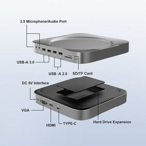 <span class=keywords><strong>Hub</strong></span> <span class=keywords><strong>USB</strong></span> <span class=keywords><strong>C</strong></span> avec boîtier de disque dur SATA sans outil pour Station d'accueil <span class=keywords><strong>Mac</strong></span> Mini <span class=keywords><strong>M1</strong></span> - Product Image 3