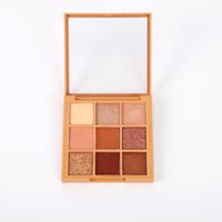 Palette de fards à paupières carrée 8 couleurs scintillante, pailletée, haute brillance, nacrée, mate, tons terreux, pour usine cosmétique OEM/ODM