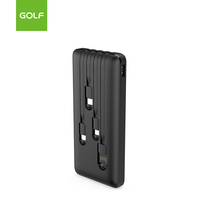 Banque d'alimentation portable numérique LCD 10000mah Micro USB Prix de gros Chargeur de batterie pour smartphone Chargeur d'ordinateur portable Câble intégré