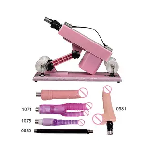 Mesin pistol masturbasi wanita teleskopik otomatis mesin seks pistol Dildo elektrik mesin getar Abs Dildo