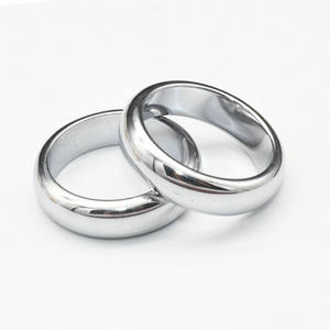 Prezzo di fabbrica 6mm di larghezza oro argento rosa placcatura in oro #6-#12 ematite pietra anelli per le donne gioielli regalo - Product Image 3