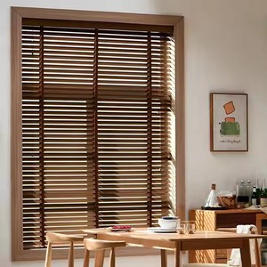 Persianas enrollables industriales inteligentes de madera con <span class=keywords><strong>cinta</strong></span> y cuerda, cortina opaca de deslizamiento rápido, cortinas enrollables con cuerda. - Product Image 1