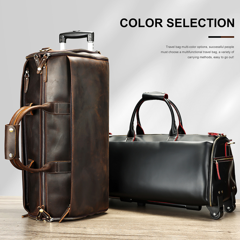 Custom Crazy Horse Genuine Leather Travel