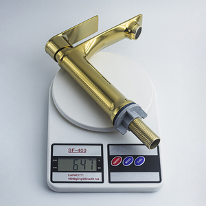 Grifo de Agua Fría Monomando de Diseño Moderno Cromado para Baño, con Válvula de Cerámica de Lujo para Lavabo - Product Image 6