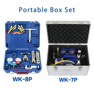 DSZH WK-7P Portable Box Set Mini Vacuum Pump Carregamento mangueira Expandindo Ferramentas Flaring 2-valve <span class=keywords><strong>Manifold</strong></span> <span class=keywords><strong>Gauge</strong></span> Cortador de alumínio HVAC - Product Image 5