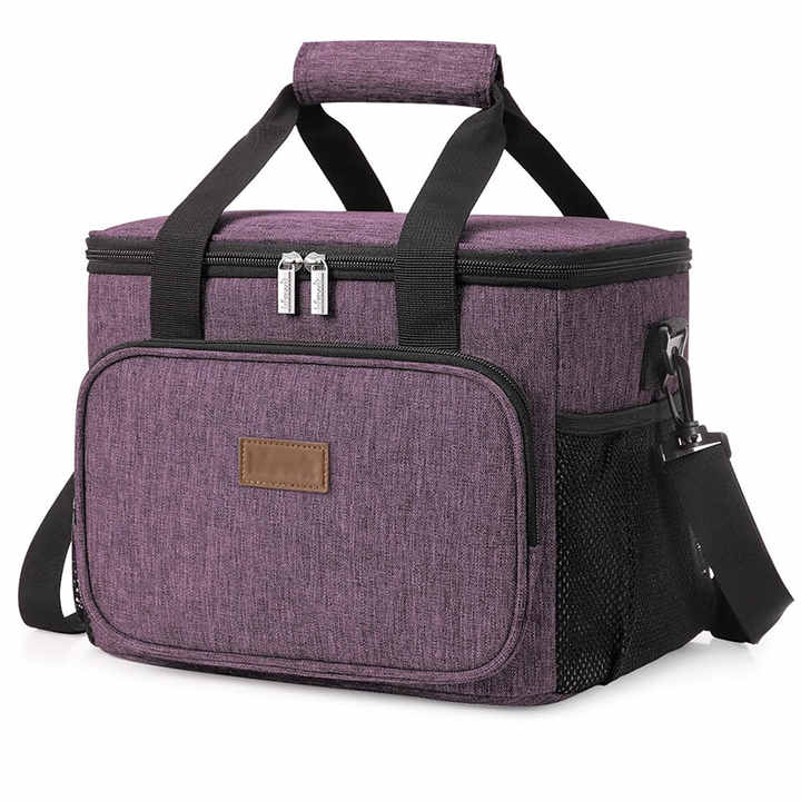 OEM Black Large Capacity Lunch Cooler Bag Insulated Lunch Box Soft