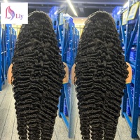 Perruque bouclée naturelle birmane, perruque frontale en dentelle HD complète de 30 pouces, vente en gros, perruques de cheveux humains vierges bruts vietnamiens de grade 12A