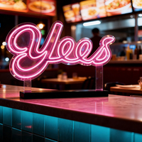 Enseigne néon LED personnalisée pour bar, mariage, maison - Décoration lumineuse intérieure multicolore avec affichage de logo